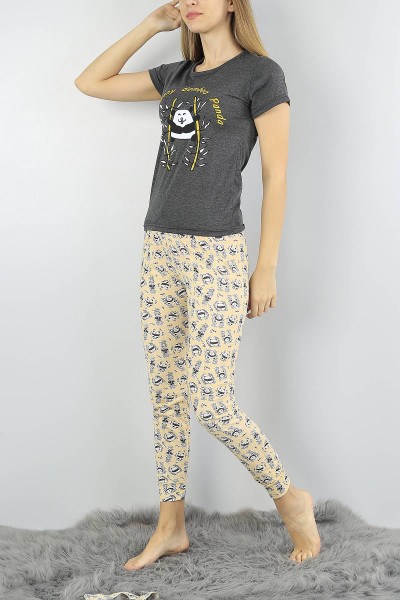 Somon Baskılı Bayan Pijama Takımı 54911