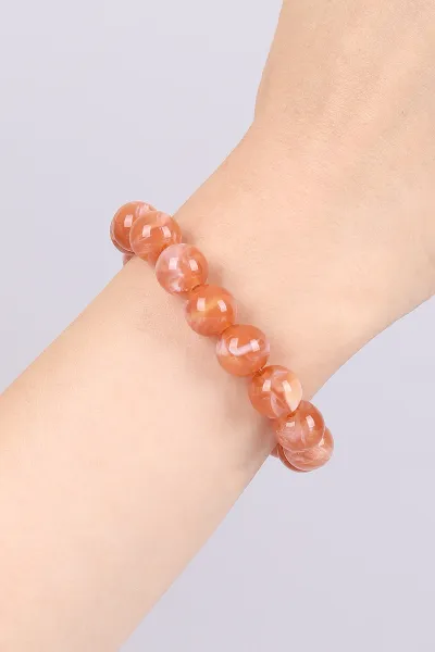 Somon Doğal Taş Unisex Lastikli Bileklik 468946