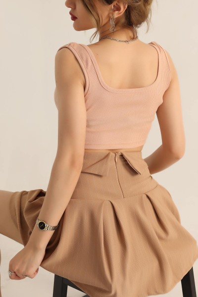 Somon Likralı Fitilli Crop Atlet 180254