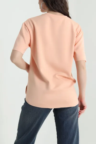Somon Oval Kesim Oysho Kadın Tişört 437677