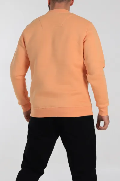 Somon Relaxed Fit Üç İp Şardonlu Kabartma Detaylı Erkek Sweatshirt 309904