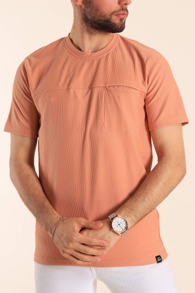 Somon Slim Fit Fitilli Doku Cepli Erkek Tişört 190185