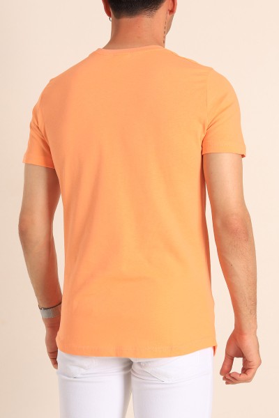 Somon Slim Fit Kabartma Yazı Detay Erkek Tişört 181957