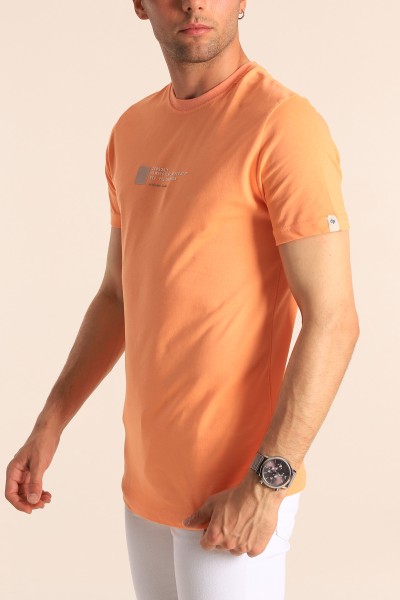 Somon Slim Fit Kabartma Yazı Detay Erkek Tişört 181957