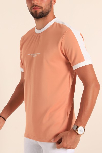 Somon Slim Fit Kabartma Yazılı Erkek Tişört 190219