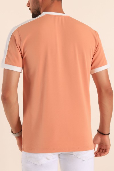 Somon Slim Fit Kabartma Yazılı Erkek Tişört 190219