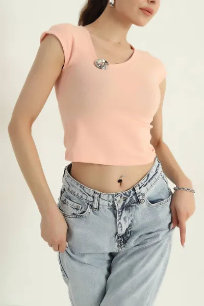 Somon Toka Detay Kadın Bluz 376341