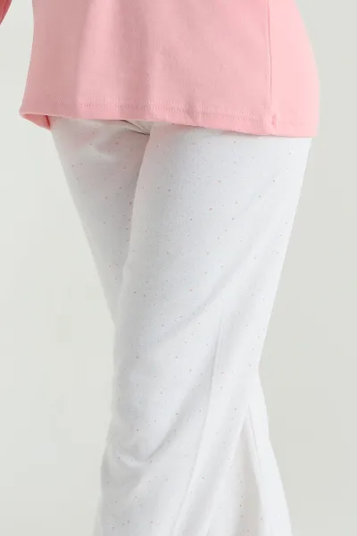 Somon Uzun Kollu İnterlok Kadın Pijama Takımı 499830