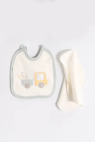 Su Yeşili (0-3 Ay) Traktör  Nakışlı   10 Parça Kutulu Yeni Doğan Erkek Bebek Zıbın Seti 436331