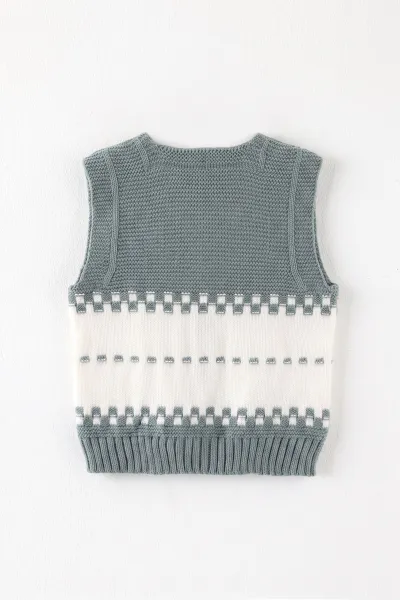 Su Yeşili (0-5 Yaş) Araba Motifli Triko Erkek Çocuk&Bebek Yelek 474865