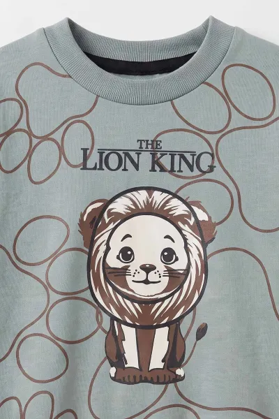 Su Yeşili (1-4 Yaş) Lion King Baskılı 2 İp Erkek Çocuk&Bebek Mevsimlik Takım 495093