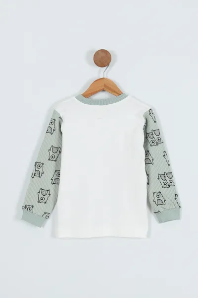 Su Yeşili (1-9 Yaş) Baskılı Kız Çocuk Sweat 275795