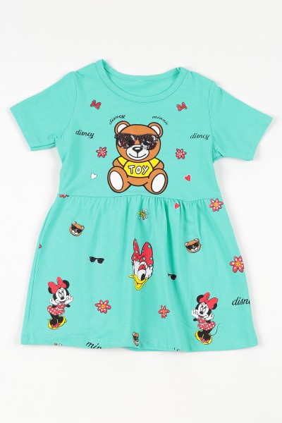 su-yesili-2-10-yas-moschino-toy-baskili-kiz-cocuk-elbise-108649