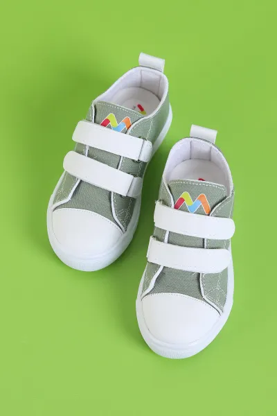 Su Yeşili (26-30 Patik) Keten Çift Cırtlı Unisex Çocuk Ayakkabı 276149