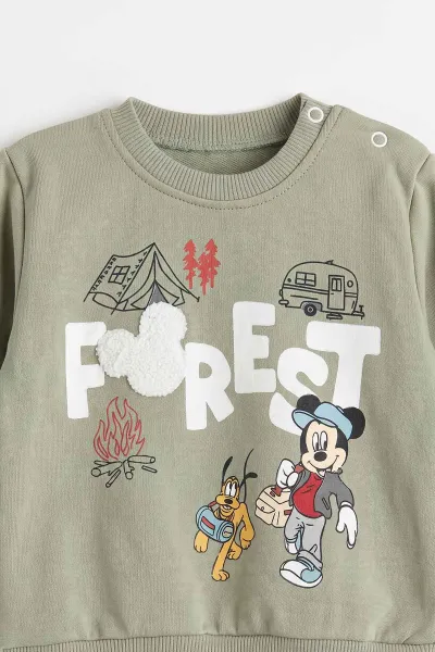Su Yeşili (3-24 Ay) Forest Baskılı Erkek Bebek 2'li  Takım 473031