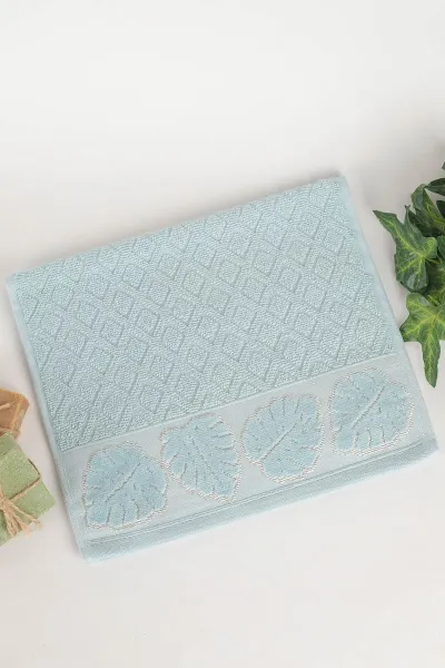 Su Yeşili 30x50 Cm Yaprak Kadife El Bezi Mutfak Havlusu 338386