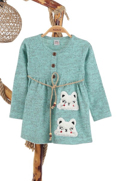 su-yesili-4-8-yas-kedi-nakisli-kiz-cocuk-elbise-139926