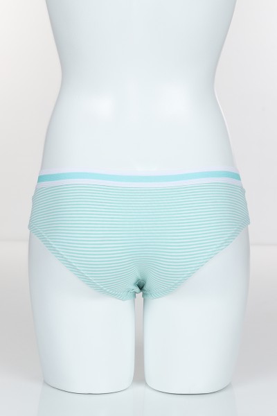 Su Yeşili 4318 Hıpboxer Love Baskılı Çizgili Kumaş Külot 101772