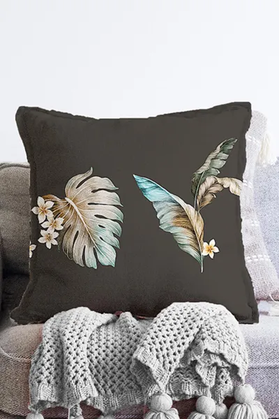 43x43 Dijital Baskılı Fermuarlı Modern Kırlent Kılıfı 272883