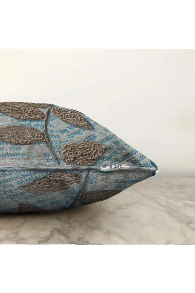Şönil 43x43 Dijital Baskılı Fermuarlı Modern Kırlent Kılıfı 272893