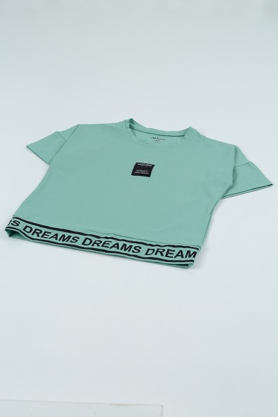 Su Yeşili (5-8 Yaş) Dreams Baskılı Kız Çocuk Takım 97558
