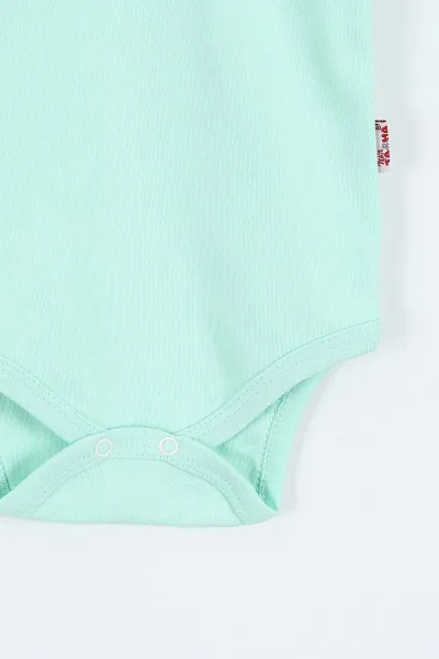 Su Yeşili (6-12 Ay ) Kısa Kol Bebek Çıtçıtlı Badi 381159