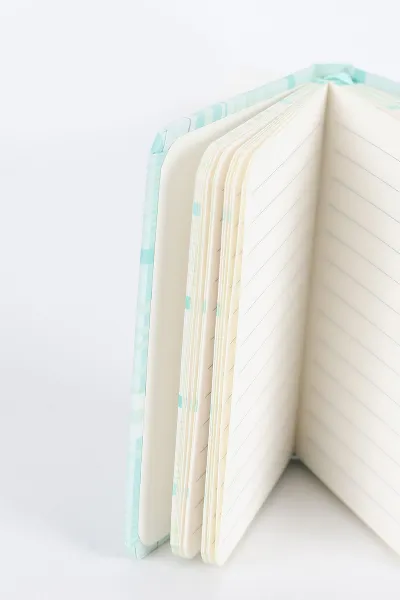 Su Yeşili 7x10 Cm Desenli Lastikli Bloknot Defter-Notebook 392510