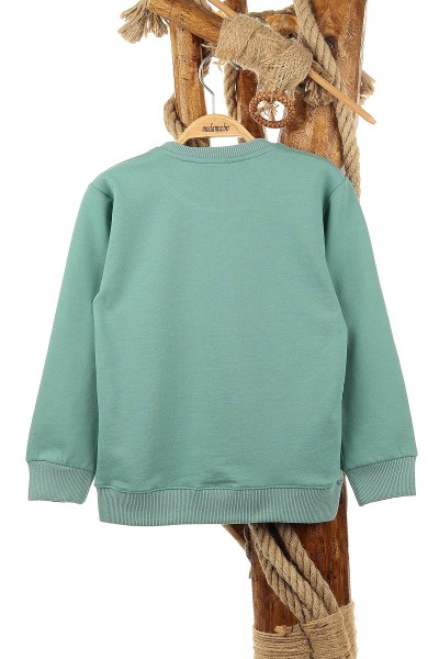Su Yeşili (9-12 Yaş) Bronx Desire Baskılı Erkek Çocuk Sweat 150942