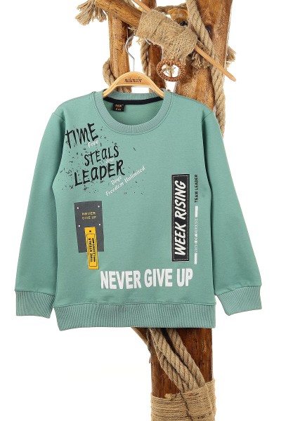 su-yesili-9-12-yas-never-give-up-baskili-erkek-cocuk-sweat-150920