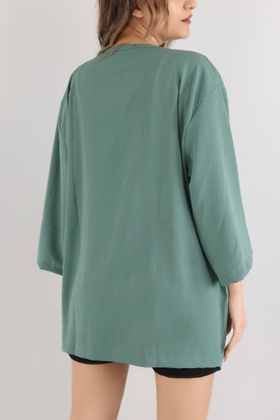 Su Yeşili Aerobin Kumaş Kimono 170359