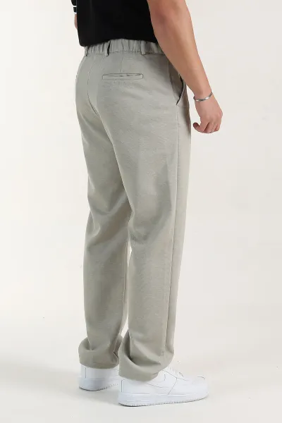 Su Yeşili Baggy Dokulu Bel Arkası Lastikli Erkek Pantolon 397935