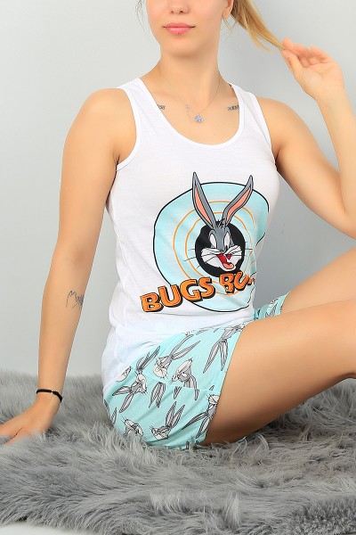 su-yesili-baskili-bayan-sort-atlet-pijama-takimi-68135