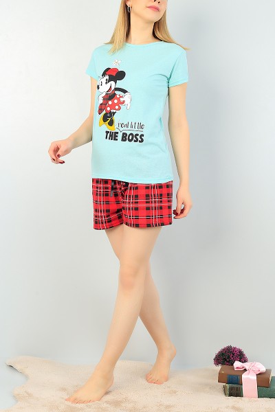su-yesili-baskili-bayan-sort-pijama-takimi-67013