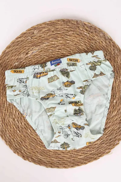 Su Yeşili Berrak ( 3-8 Yaş ) Baskılı Erkek Çocuk Boxer 460741