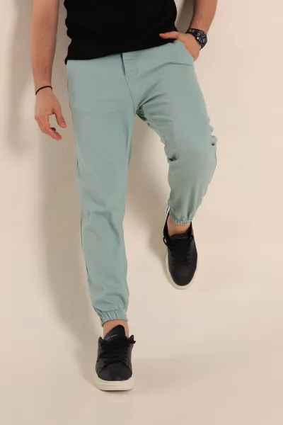 Su Yeşili Boyfriend Paça Lastikli Erkek Kot Pantolon 266973