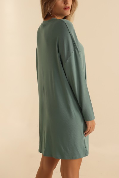Su Yeşili Çilek Kumaş Tunik 204125
