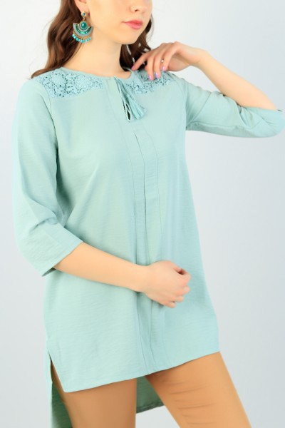 su-yesili-dantel-islemeli-baglamali-bluz-61202