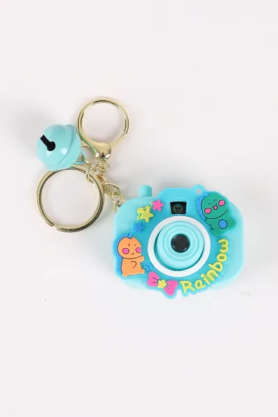 Su Yeşili Figürlü Oyuncak Projeksiyonlu Fotoğraf Makinesi Anahtarlık ve Çanta Süsü 473944
