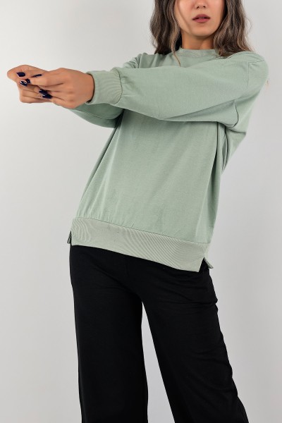 Su Yeşili İki İp Bayan Sweat 126650