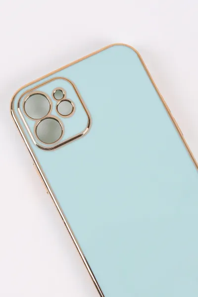 Su Yeşili İphone 12 Uyumlu Kamera Korumalı Tpu Silikon Telefon Kılıfı 467036