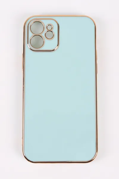 Su Yeşili İphone 12 Uyumlu Kamera Korumalı Tpu Silikon Telefon Kılıfı 467036