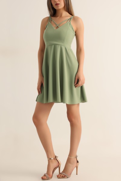 Su Yeşili İthal Crep Abiye 179808