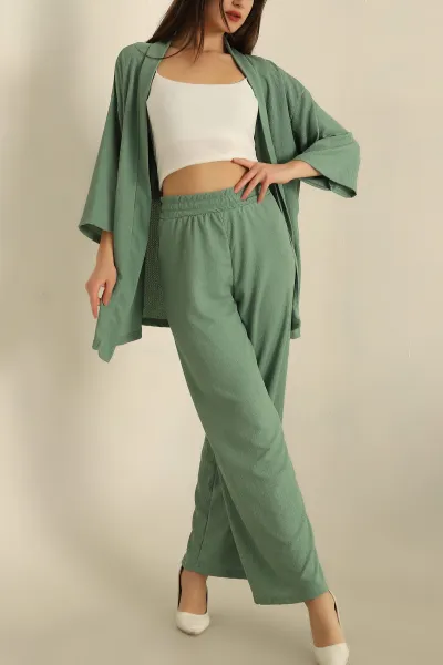 Su Yeşili Kimono Pantolon Okyanus İkili Takım 273221