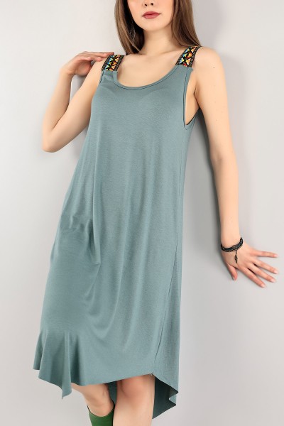 su-yesili-kolsuz-likrali-elbise-113930
