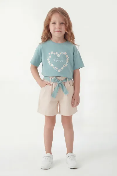 su-yesili-krem-2-5-yas-flowers-baskili-suprem-tisortlu-gabardin-sortlu-kiz-cocuk-yazlik-takim-454289