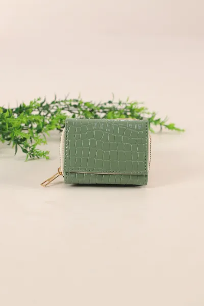 su-yesili-kroko-desen-fermuarli-cuzdan-250314
