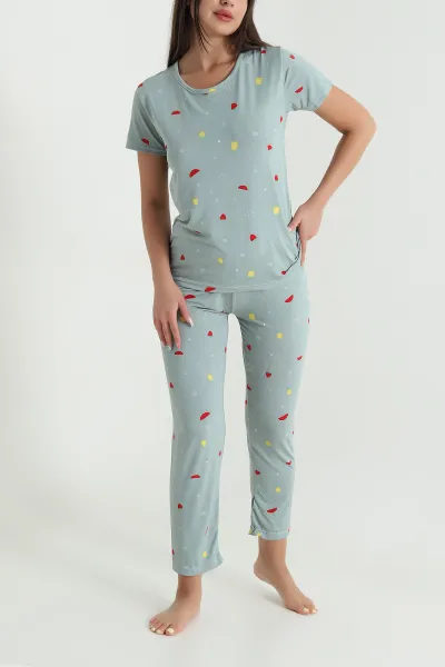 Su Yeşili Milan Kadın Pijama Takımı 466497