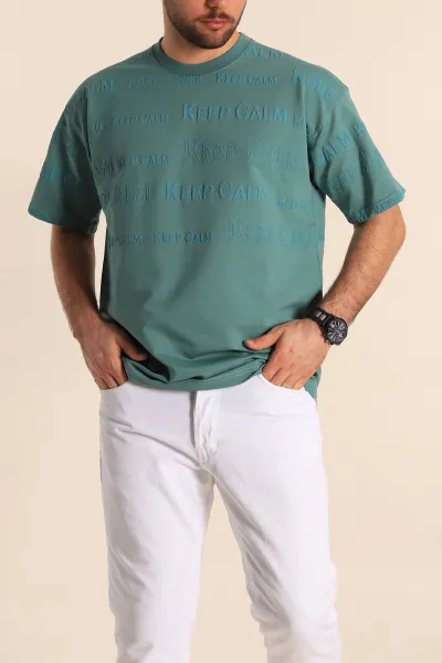 su-yesili-oversize-iki-ip-yazi-detay-erkek-tisort-247570