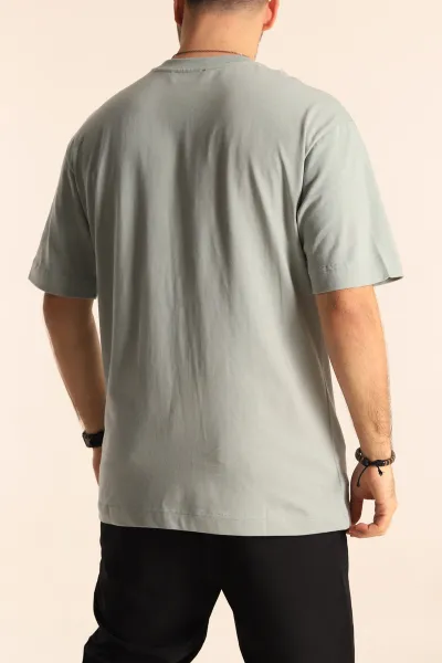 Su Yeşili Oversize Suprem Basic Erkek Tişört 254696
