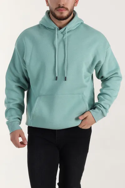 su-yesili-oversize-uc-ip-sardonlu-erkek-basic-kapusonlu-sweatshirt-398910